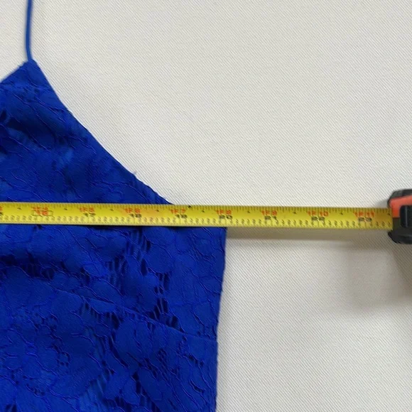 J.Crew Blue Lace Cami with thin Spaghetti Straps Size 12 - Picture 6 of 9